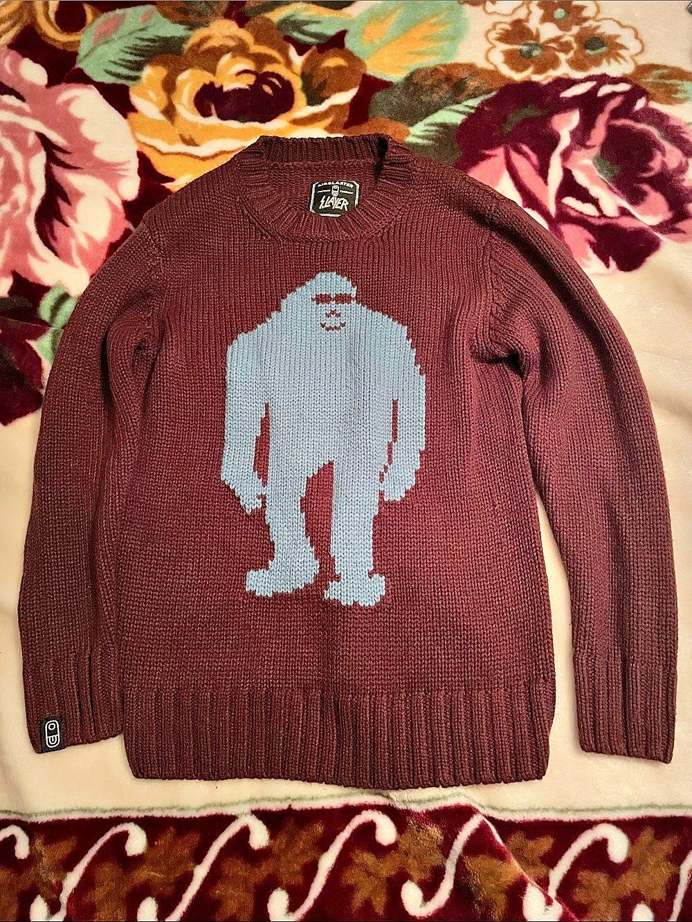 Airblaster Layer Yeti Graphic Crewneck Sweater Brown Medium